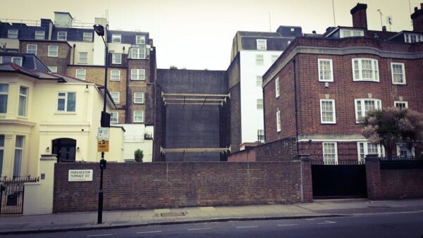 London Leinster Gardens Fake House Rückseite Porchester Terrace
