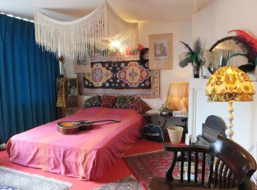 Wohn- und Schlafzimmer von Jimmy Hendrix in der Brook Street