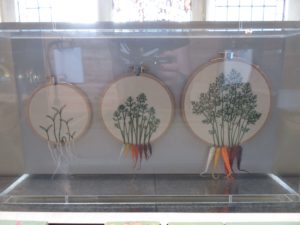 Embroideries in the Garden Museum show the development of carrots