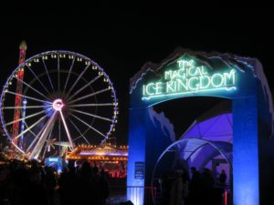 Magical Ice Kingdom and Ferris Wheel at Winder Wonderland