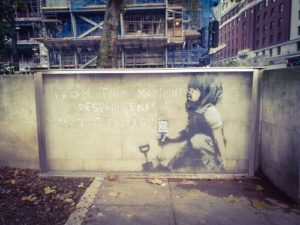 Banksy Marble Arch Extinction Rebellion Close up