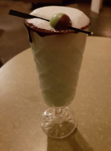 The minty cocktail at the Chocolate Cocktail Club