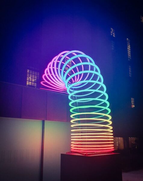 Light Festival Battersea Power Station End over end Slinky Toy Studio Vertigo