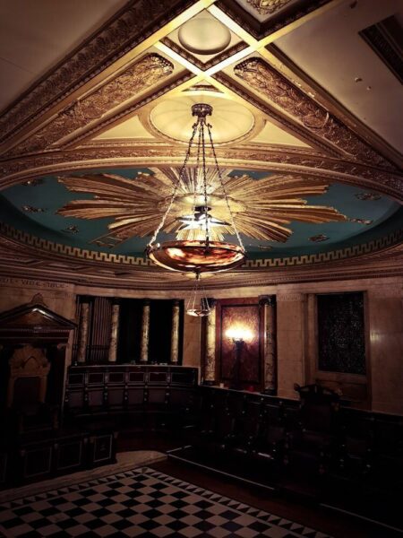 London Andaz Hotel Freimaurer Tempel Schachbrettfussboden