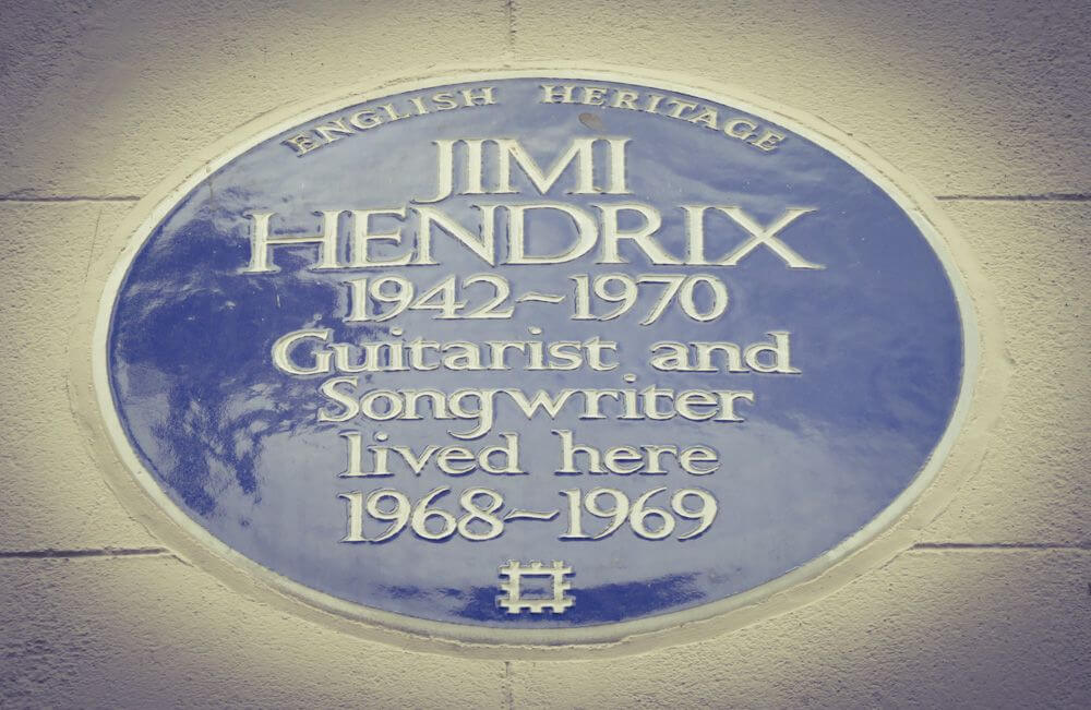 London Blue plaque Jimi Hendrix