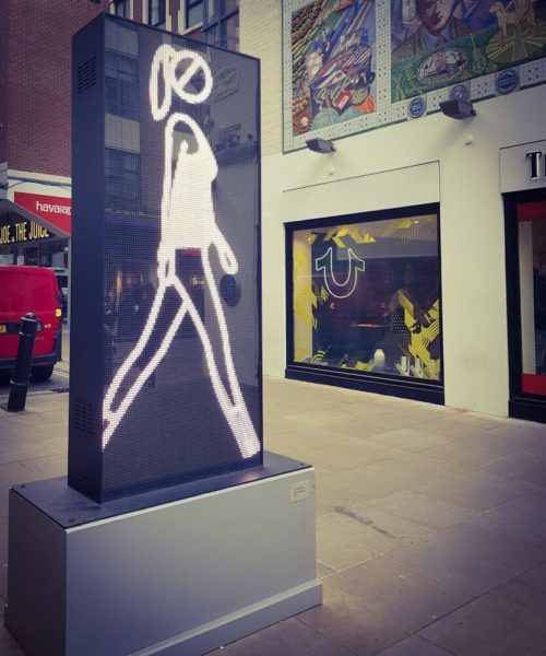 London Carnaby Street Kunst Shaida Walking Julian Opie