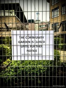 London Corona Lockdown Community Garden Closed (c) NUX PhotographyBrigitta Scholz-Mastroianni