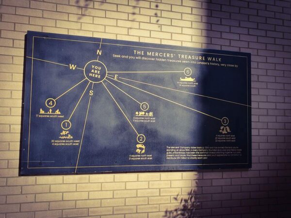 London Covent Garden Mercers' Treasure Walk Map Karte