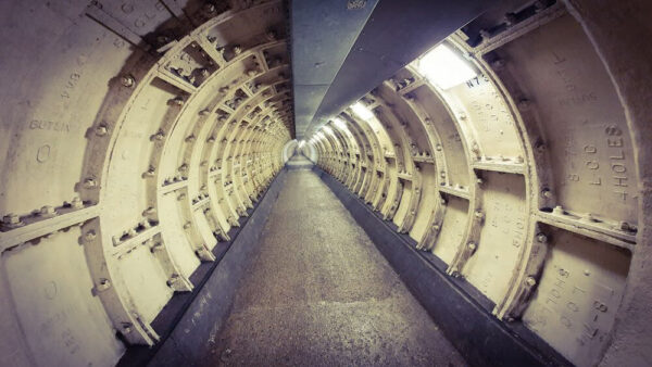 London Fortbewegungsmittel Unterhalb Themse Greenwich Foot Tunnel