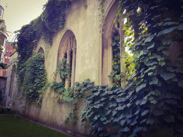 London Garten Ruine Kirche St Dunstan in the East Kirchenwand