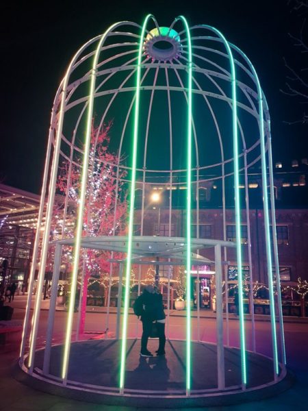 London Statue IFO St Pancras Kings Cross Station Vogelkäfig bird cage Jacques Rival