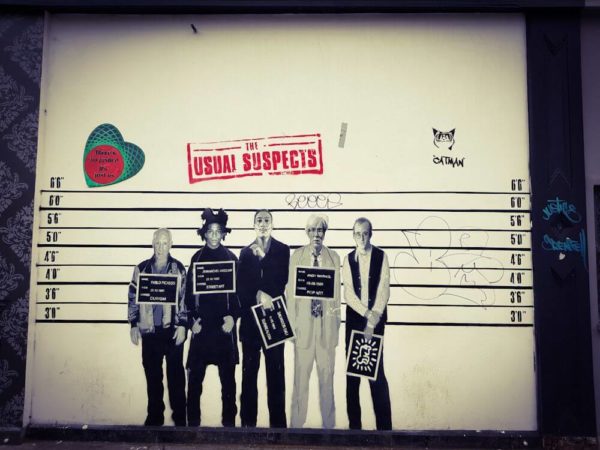 London Street Artist Catman Notting Hill Suspects Basquiat, Picasso, Dali, Warhol, Haring