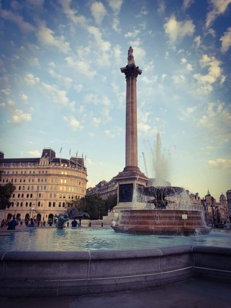 London Trafalgar Square Nelson's Column Brunnen