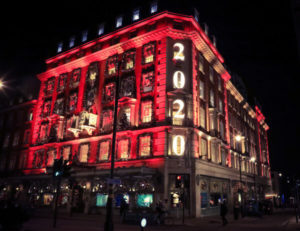 London Weihnachtsbeleuchtung Fortnum & Mason Front 2020