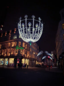 London Weihnachtsbeleuchtung New Bond Street Fenwick