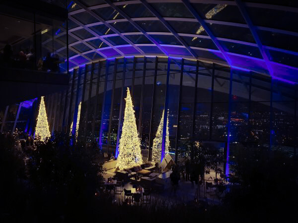 London Weihnachtsbeleuchtung Sky Garden