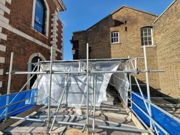 Old Operating Theatre London Scaffolding roof Feb2023