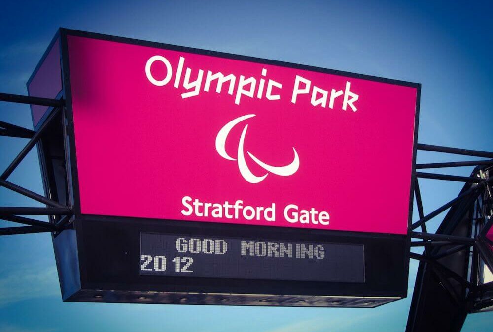 Olympiade 2012 London Olympic Park Eingang Stratford Gate