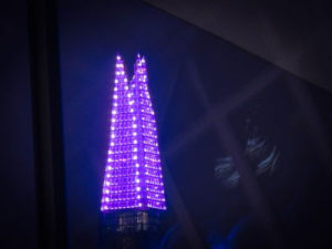 Shard Lights The Shard London purple