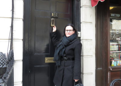 Die Eingangstür zur Wohnung von Sherlock Holmes