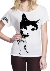 Shirt weiß Katze von Simple Animal vegan