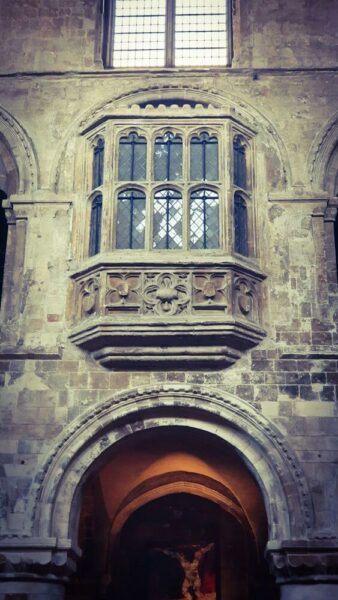St Bartholomew the Great Smithfield Oriel Window Close Up