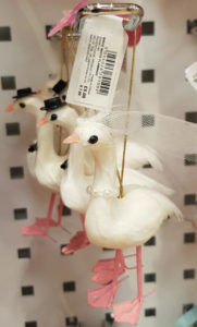 For all who spend their first Christmas as a wed couple - a stork couple in wedding clothes