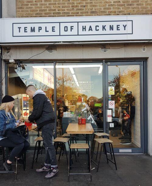 Der "Temple of Hackney" macht vegane Burger und Pommes - beides lecker