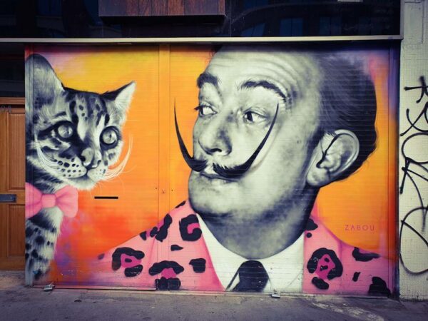 Zabou London Street Art Dali Katze