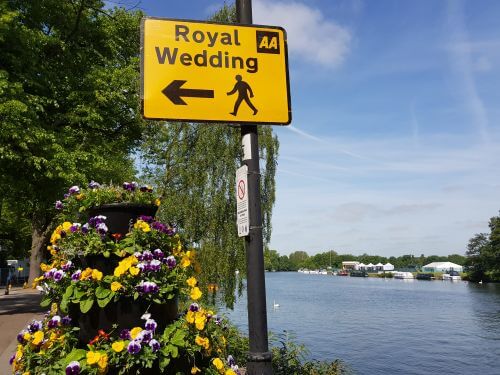 Gesperrte Strassen in ganz Windsor zu royalen Hochzeit