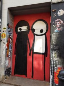 "Couple holding hands" by Stik (Princelet Street, London)