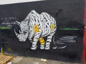 Street Art in Camden by Otto Schade a Rhino