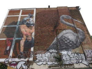 Street Art (by ROA) Truman Brewery, Brick Lane, London