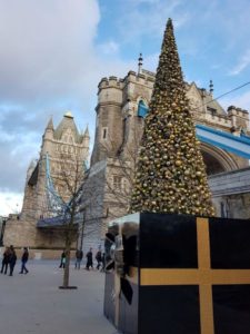 Christmas tree at Tower Bridge