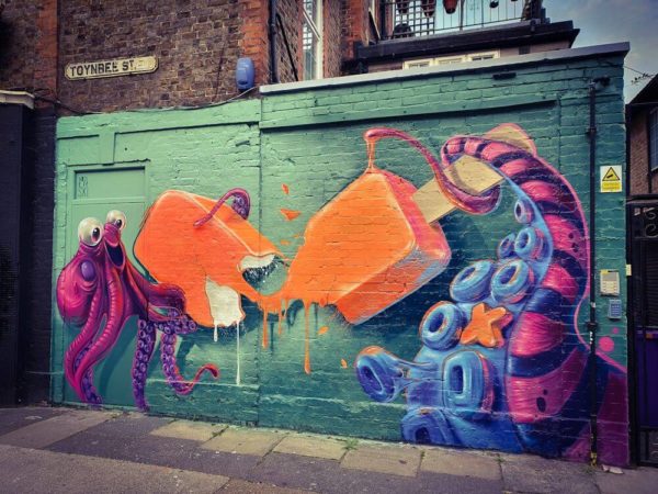 London Street Art Mural Festival Woskerski Toynbee Street Octopus