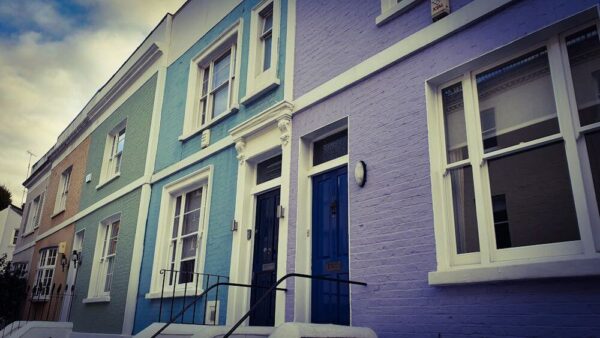 London South Kensington Wallgrave Road bunte Häuser